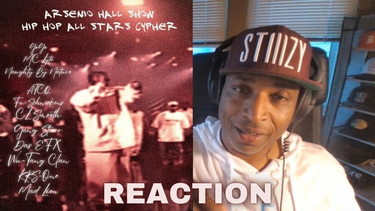Arsenio Hall HipHop Allstars- Wu-Tang,ATCQ,KRS-1,Das EFX,CL Smooth,MC Lyte, Fu-Schnicken (REACTION)