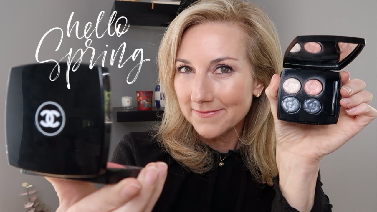 SPRING MAKEUP LOOK | CHANEL AU FILS DE L'EAU WATERCOLOR  EYE LOOK | PLUS GRAY HAIR ROOT TOUCH UP!