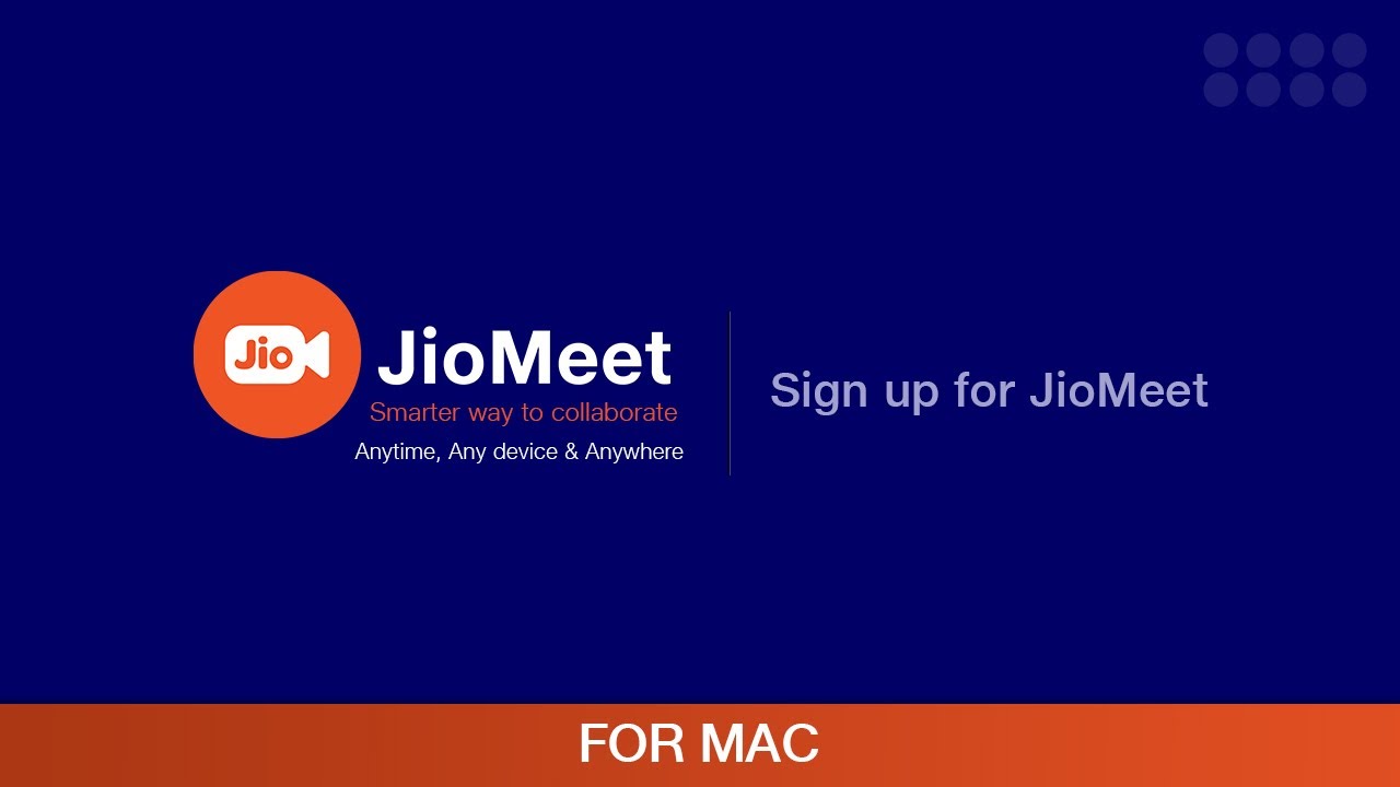 How to Sign up for JioMeet - Mac