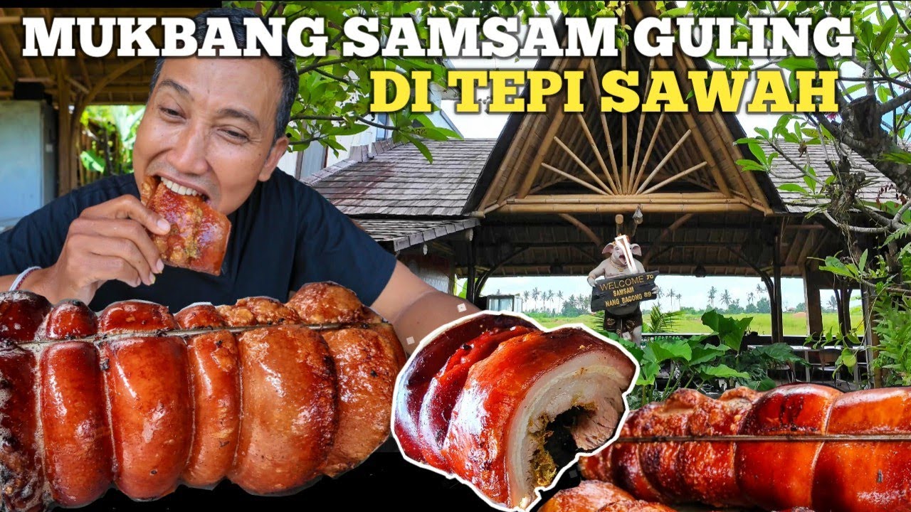 MUKBANG SAMSAM GULING DI TEPI SAWAH in 4K