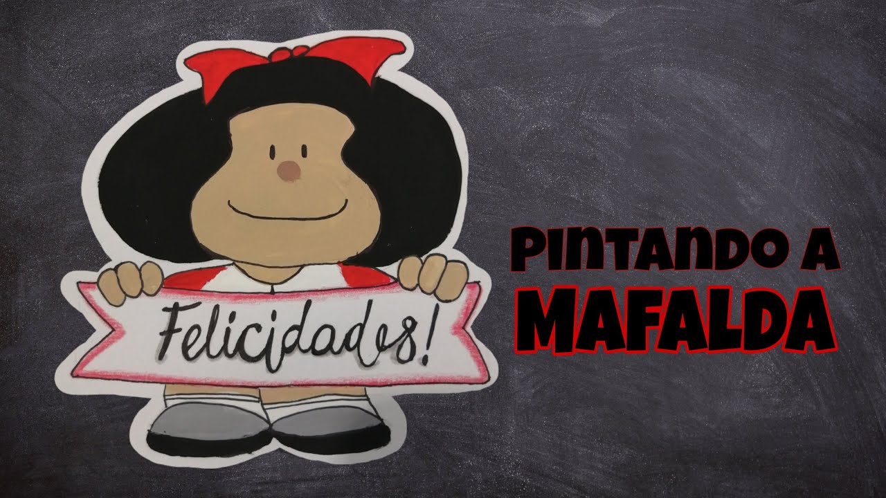 Pintando a Mafalda.