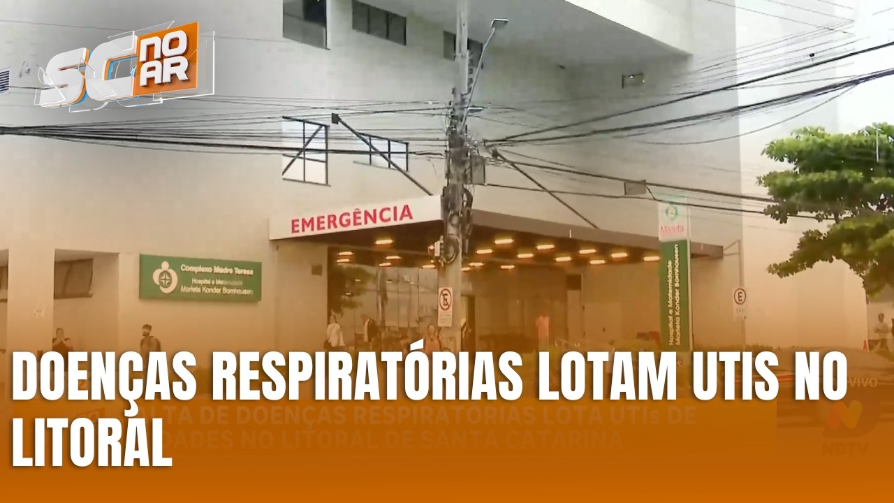 Alta de doenças respiratórias lota UTIs no Litoral Norte de SC