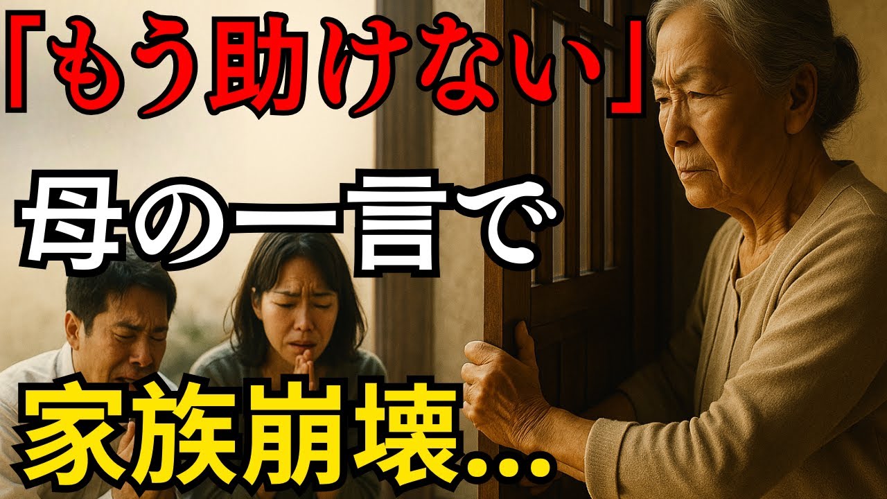 「もう助けない」母の一言で家族崩壊…【高齢者の物語】【感動的な実話】