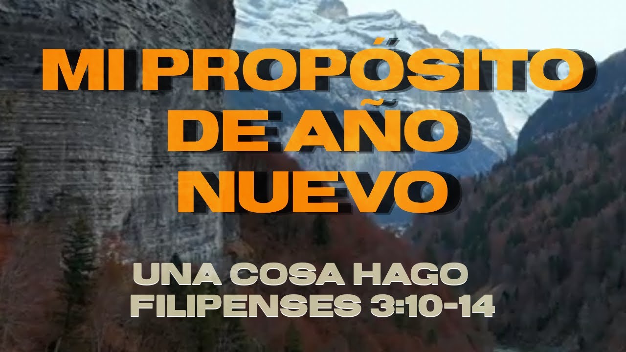 MI PROPÓSITO PARA EL AÑO NUEVO | 