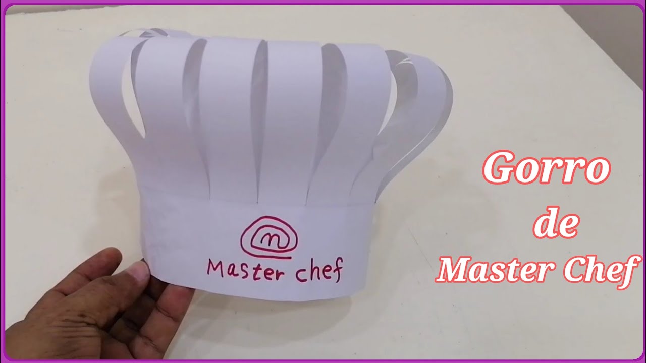 Como hacer una gorra de master chef | Diy Master Chef Cap