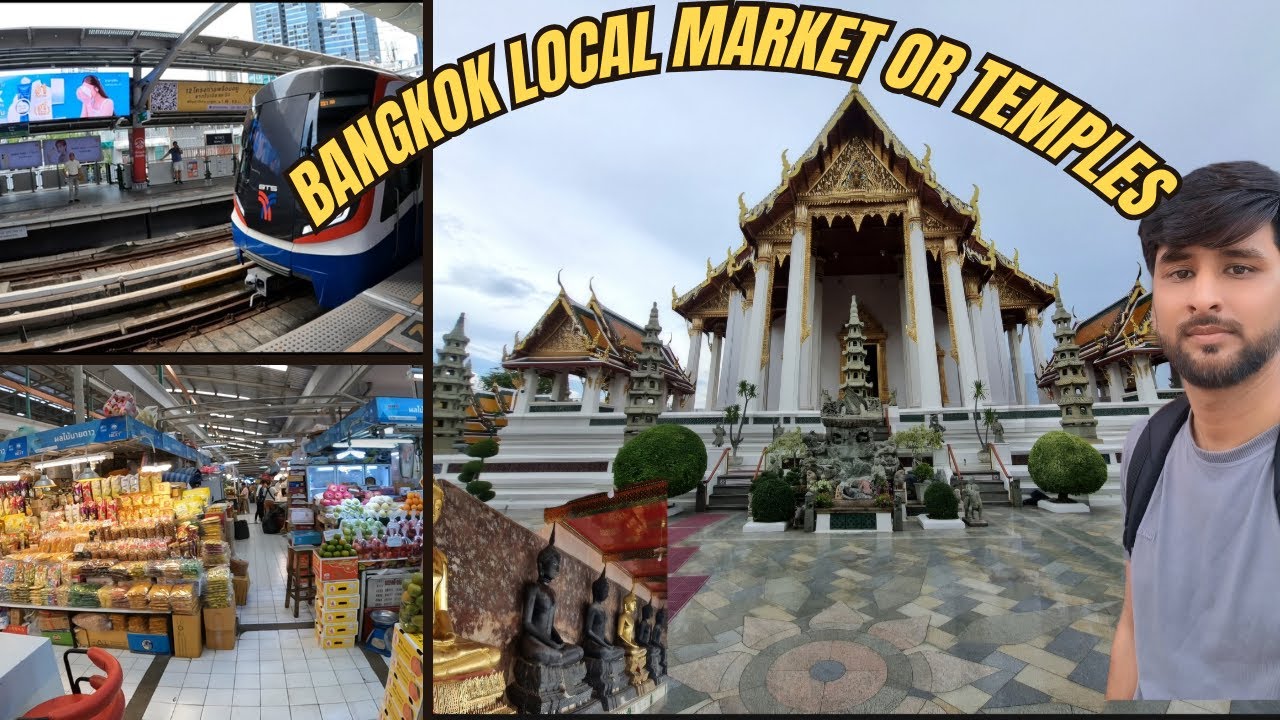 EP. 3 | Bangkok's metro train shocked me | The Giant Swing Temples | Bangkok Farmers' Market | Vlog