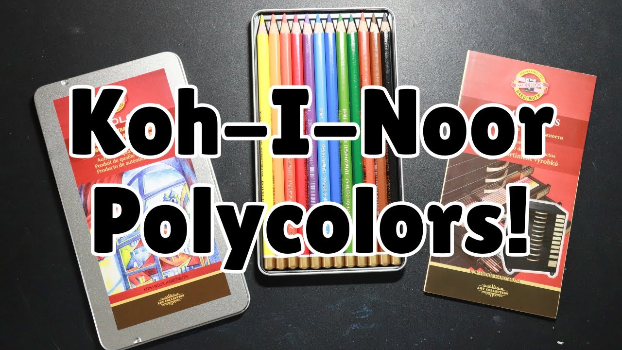 Распаковка набора Koh-I-Noor Polycolor из 12 карандашей! Первые впечатления + сравнение с другими...