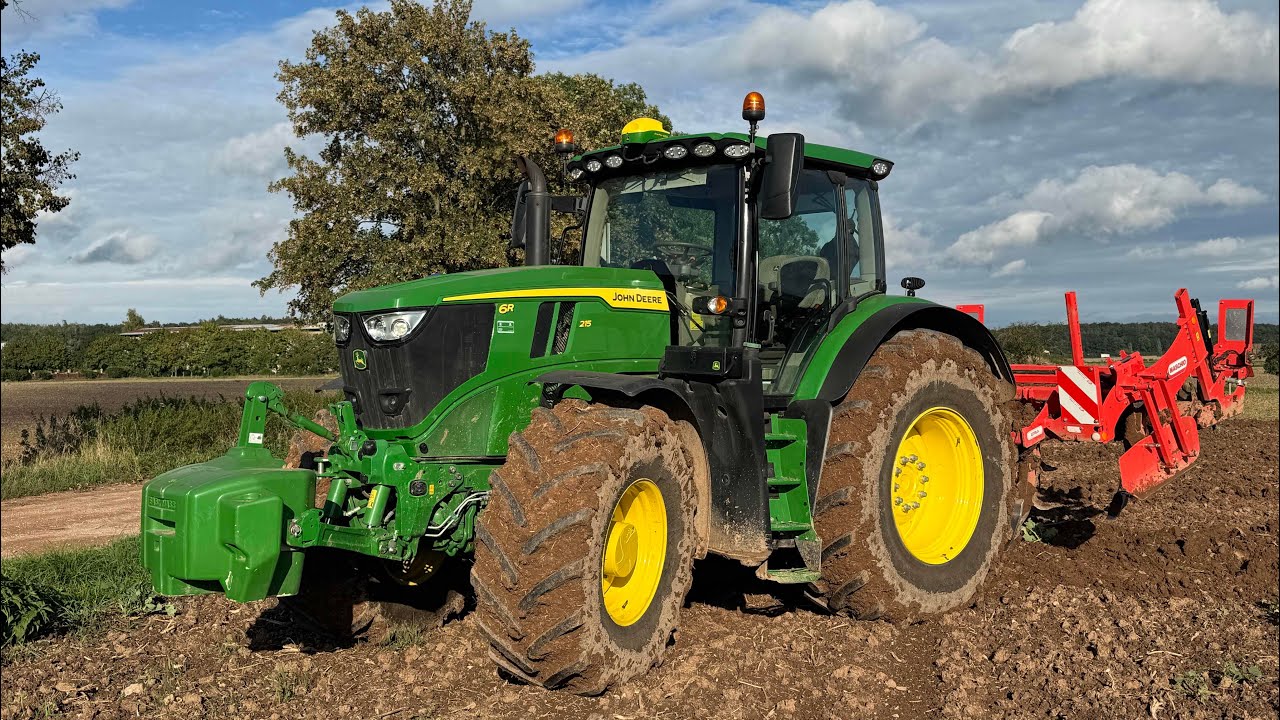 Podrývání s John Deere 6R215 + Maschio Attila 300/7
