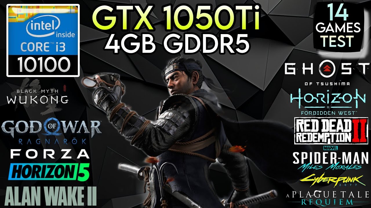GTX 1050 Ti + I3 10100 & 32GB Ram - Test In 14 Games !