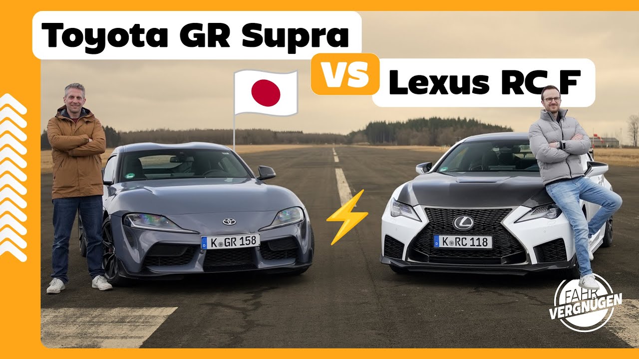 Toyota GR Supra vs Lexus RC F: Wer ist der bessere Japan-Sportler? // Auto Arena