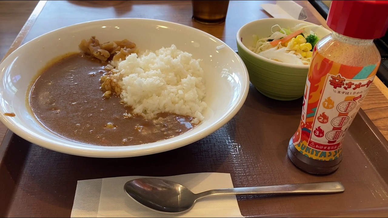 Curry Rice Combo at SUKIYA in Japan