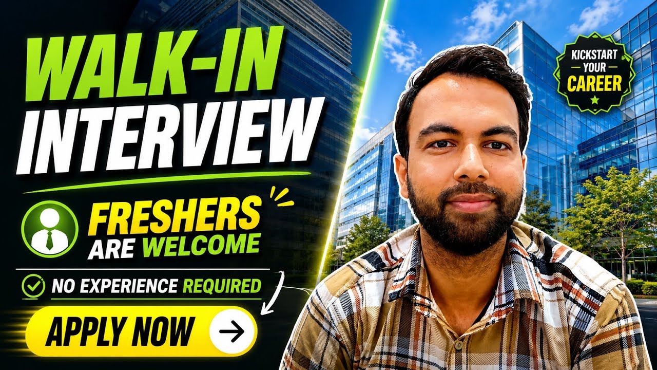 Urgent Walk-in Drive 2026 💯 | Walk-in Drive + Virtual Drive 2026 | Freshers Jobs 2026