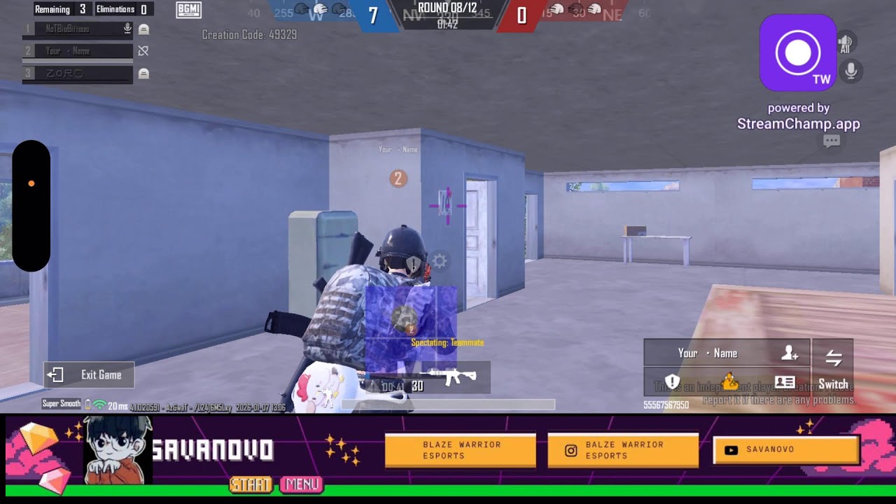 Broadcast powered by StreamChamp