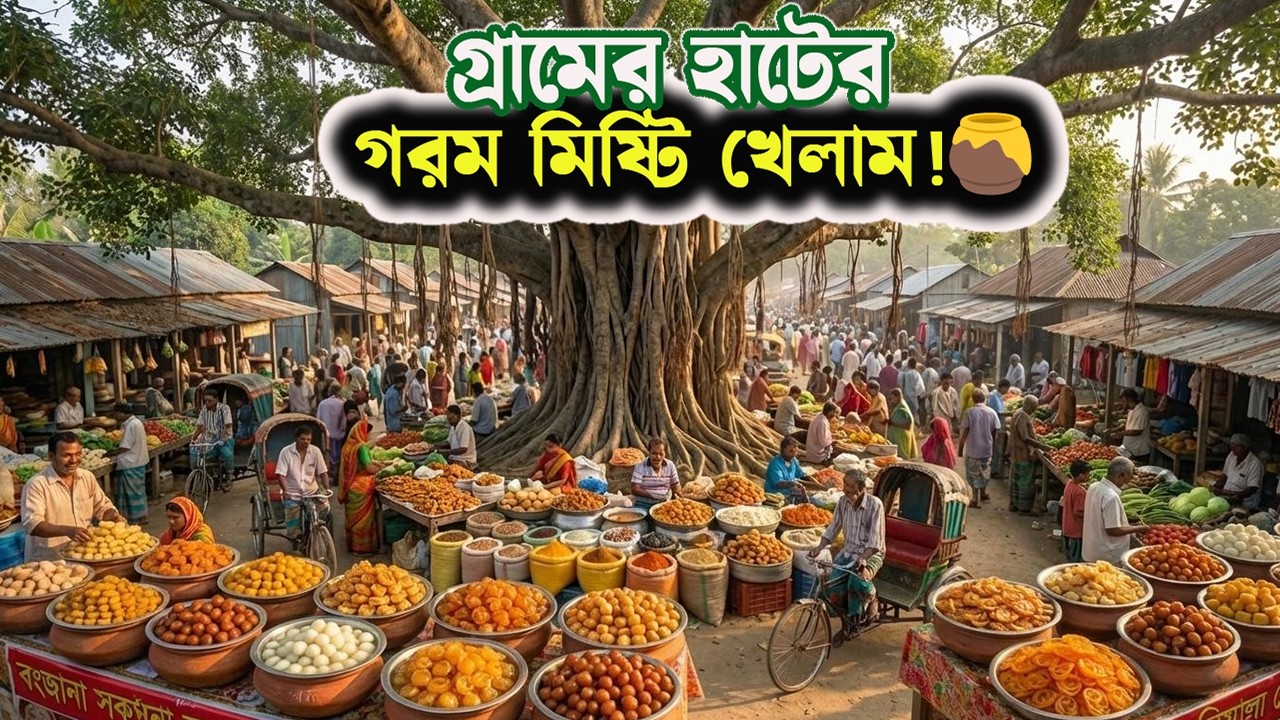 গ্রামের হাট ঘুরে দেখলাম | হাটে মিষ্টি খেলাম | Village Market Vlog | পর্ব-০১ |