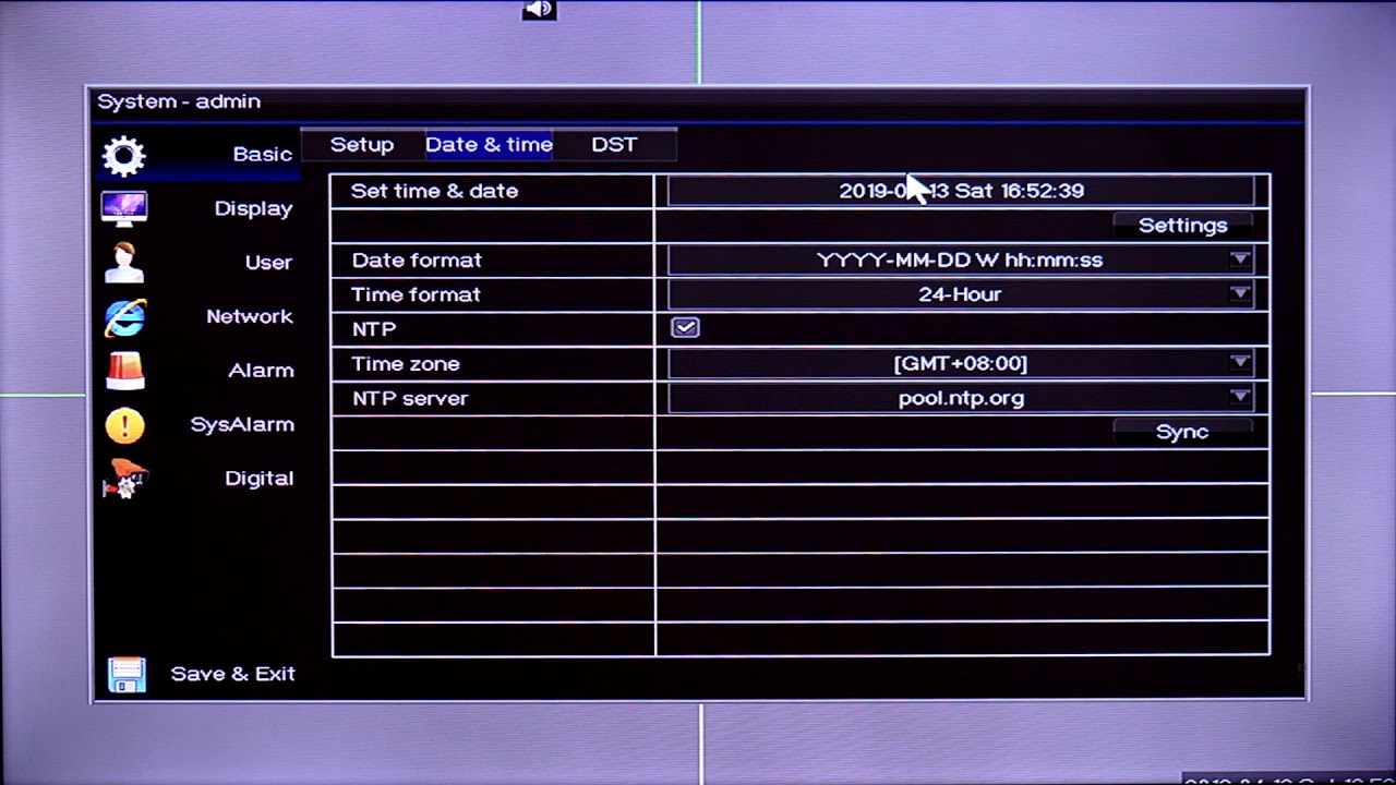 How to Set Date & Time IN P6SPRO DVR