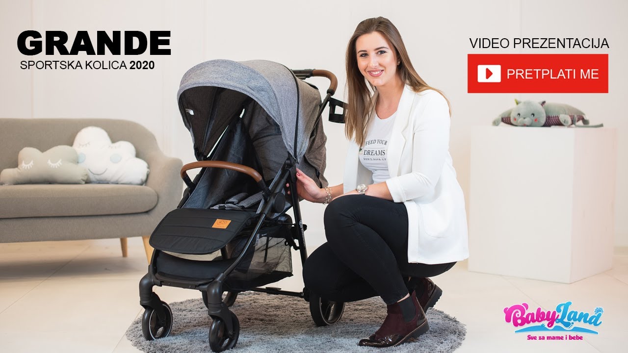 Prostrana sportska kolica Kinderkraft Grande 2020 - Babyland sve za mame i bebe
