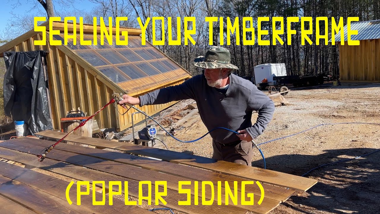 Sealing your Timberframes with Custom Colors using Woodrich Brand Timber Oil “ Poplar Siding”