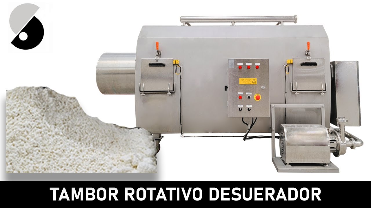 Tambor Rotativo Desuerador para Cuajada Ácida