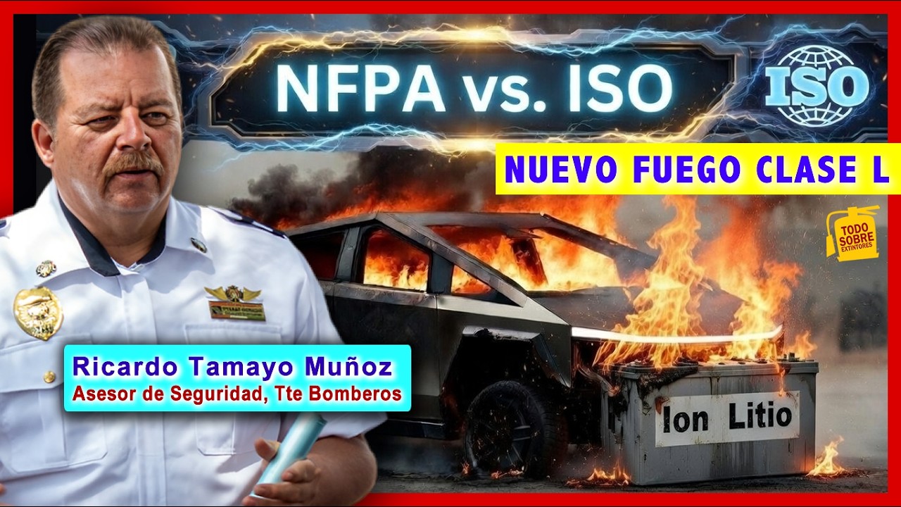 💥 NUEVO: Fuegos clase L para Baterías de Litio 🔥🔋 NFPA vs ISO 3941:2026