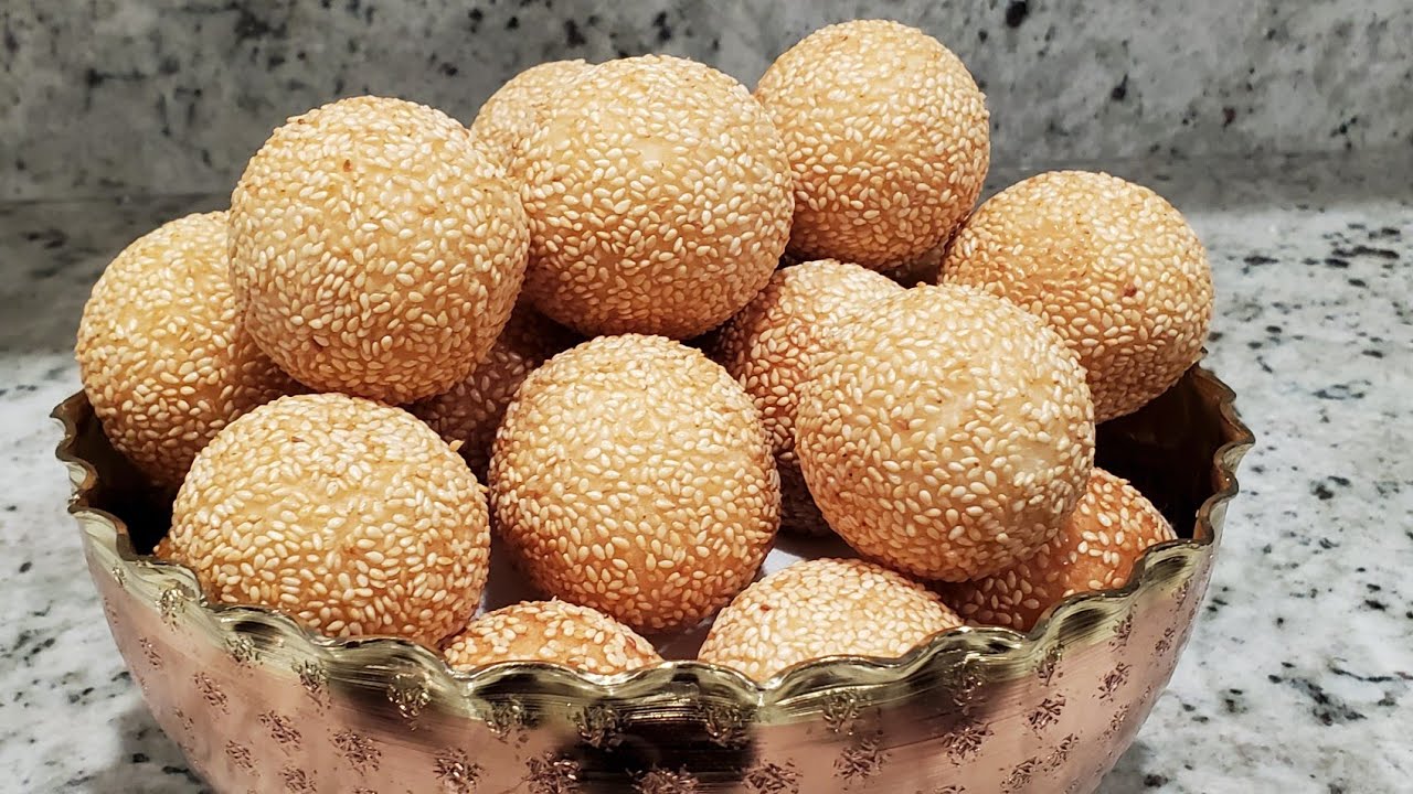 Qe ncuav kib [sesame balls recipe[  sesame seed balls recipe[very crispy delicious