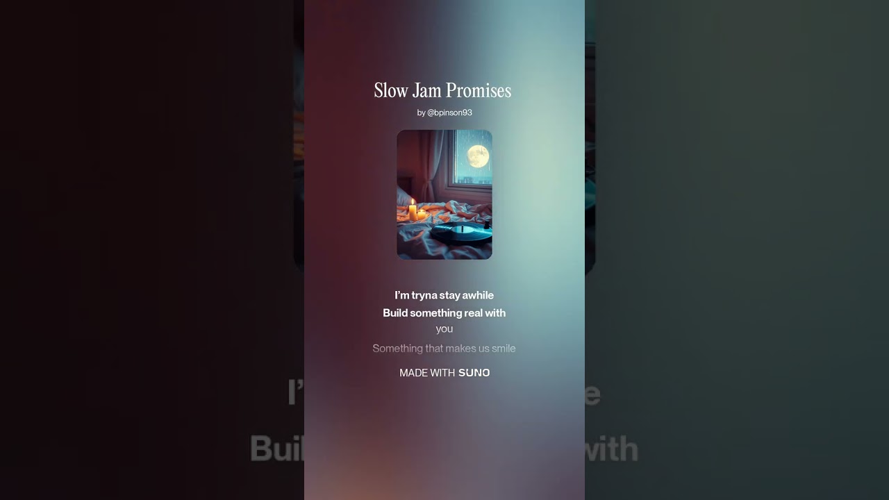 Slow Jam Promises - @brandonpinson81