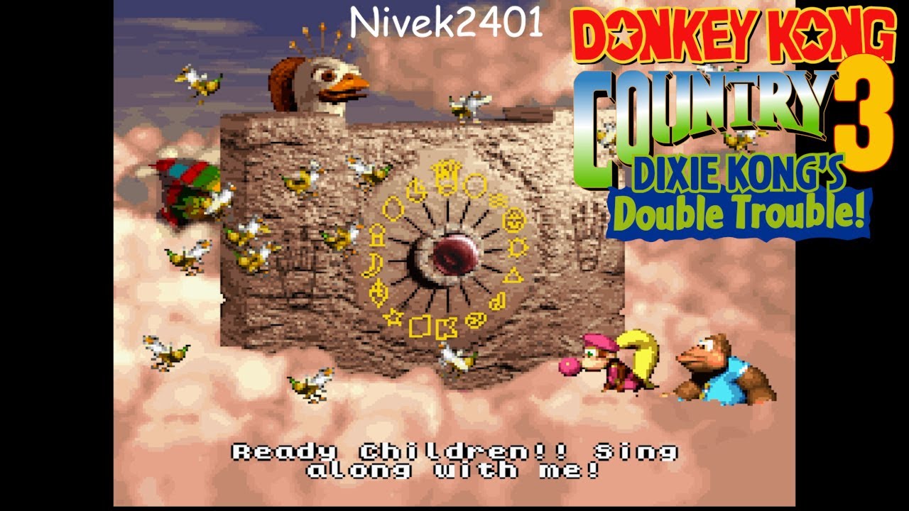 Donkey Kong Country 3 - Final Secret Boss + Real Ending (+ Banana Bird Locations) - 103%! SNES