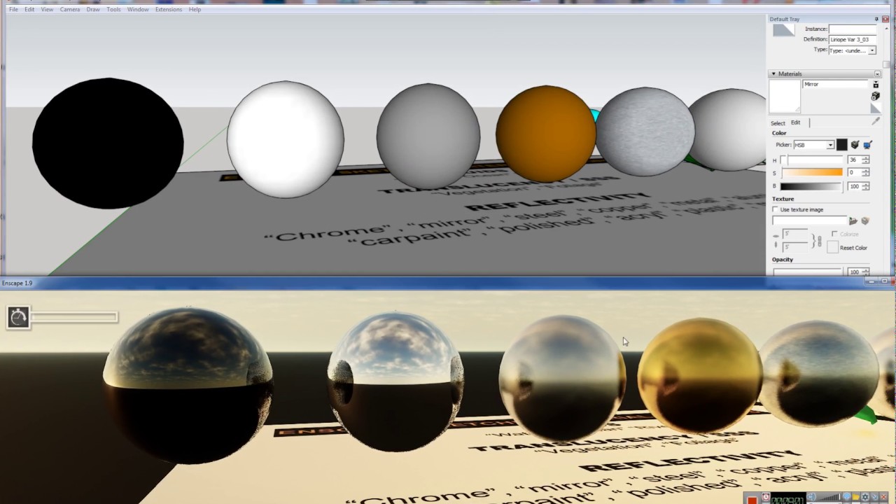 SKETCHUP - Enscape Alpha Material Controls