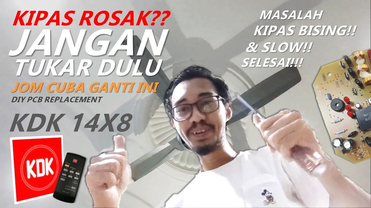 Kipas Siling Slow.. Bising??  Jangan buang terus, ganti ini dulu. Kembali laju dan senyap. KDK K14X8