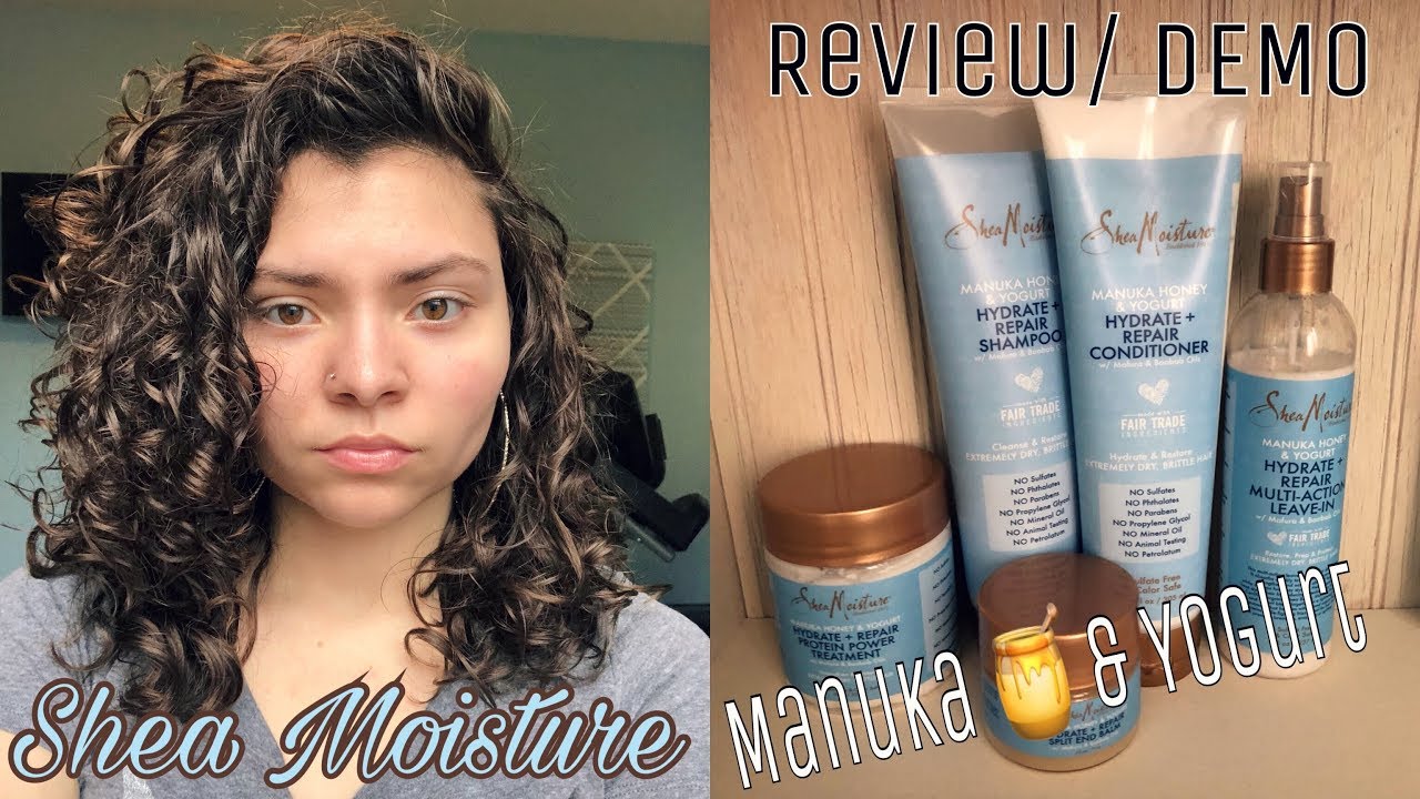 SHEA MOISTURE MANUKA HONEY AND YOGURT REVIEW/DEMO!!!!