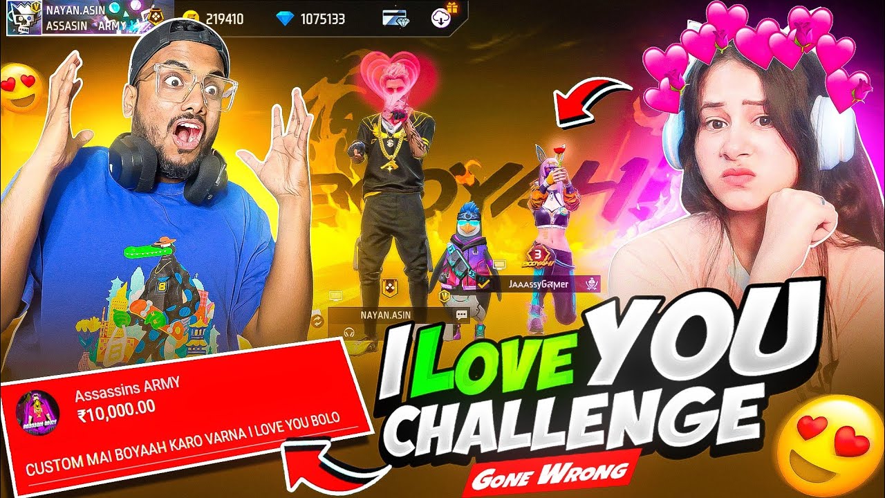 Giving SuperChat To Random Girl For I Love You Challenge Gone Wrong 💔 - Garena Free Fire Max