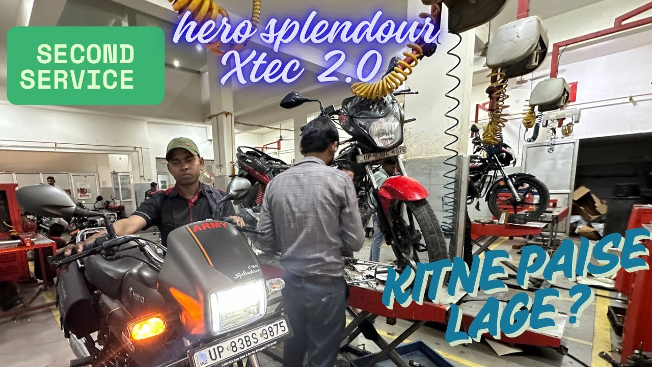2nd service कितना पैसा लगा ? | hero splendor Xtec 2.0 second service | new hero splendor Xtec 2.0