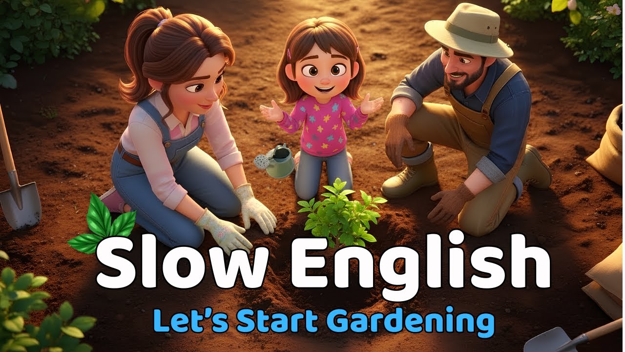 Gardening with My Family 🌱 | Easy English Listening Story (A1 Level)