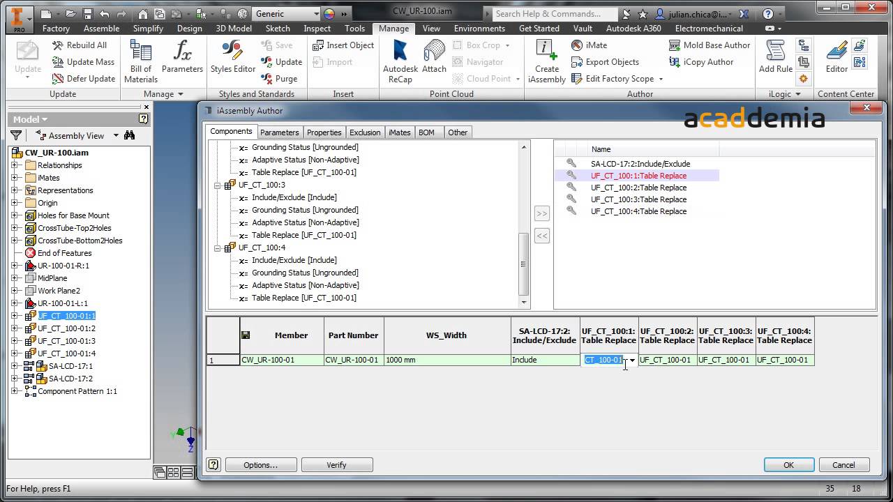 iAssembly: una de las soluciones de Autodesk Inventor para el manejo familias de ensambles