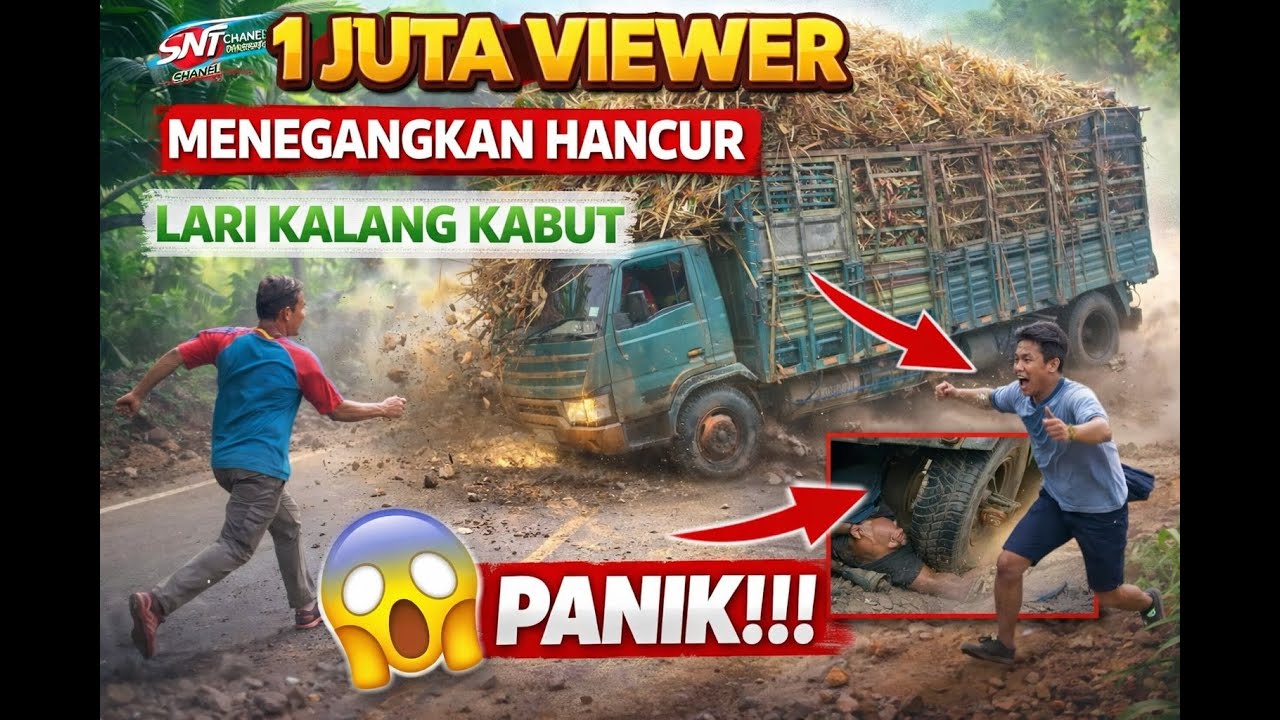 Detik-Detik Truk Gandeng Gagal Nanjak di Tanjakan Lahor Karangkates | Ngeri & Viral