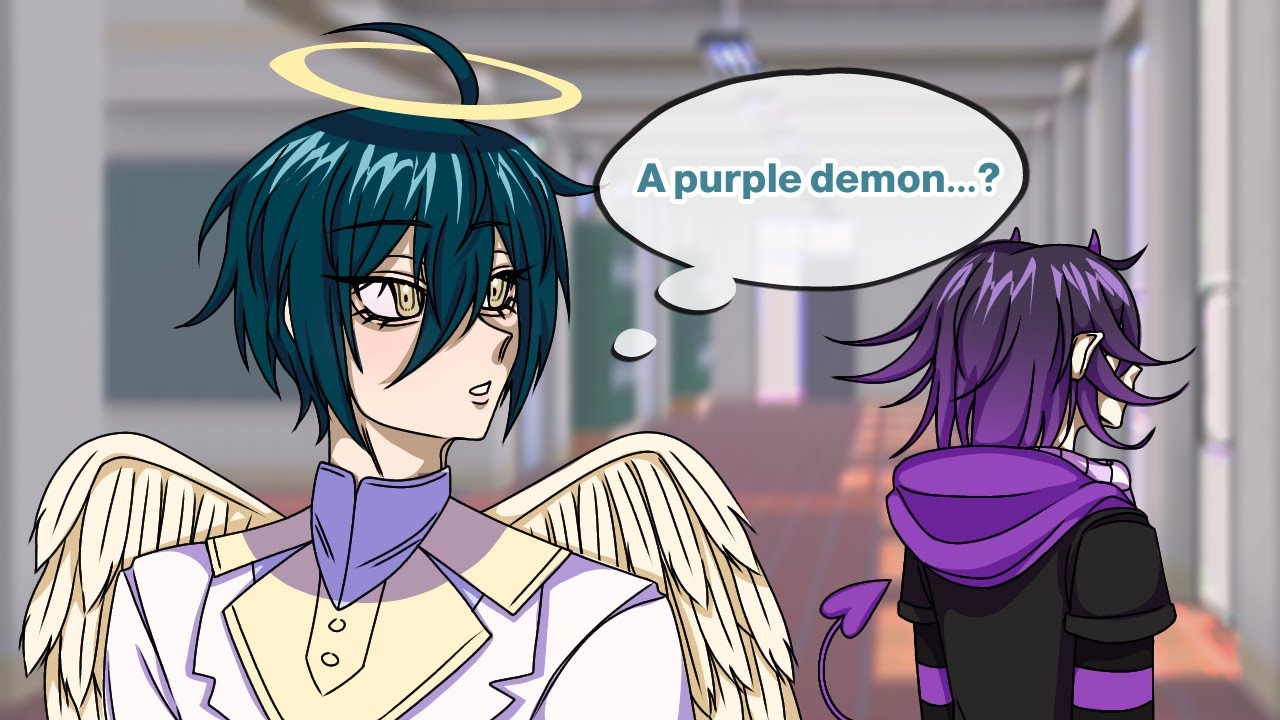 First day of school for Mr. Angel~😇 / EP1 / Saiouma/GLMM / Angel and Demon School AU / read desc!!