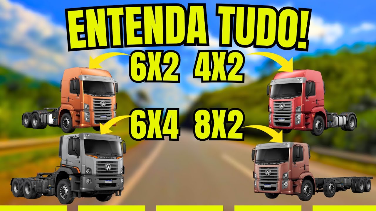 ENTENDA TODAS AS CONFIGURAÇÕES DE CAMINHÕES | 4X2,6X4,8X2...(Scania, Mercedes, Volvo)