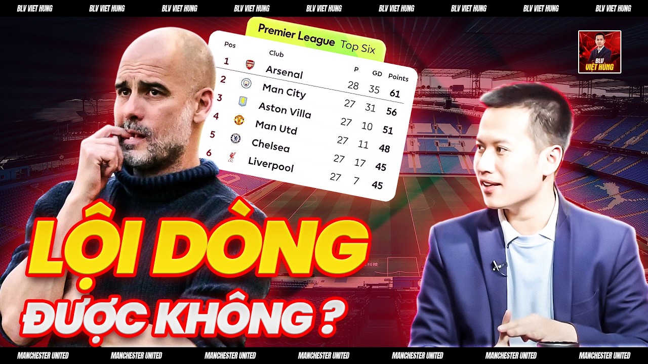 ⁉️ MAN CITY BÁM SÁT ARSENAL: CƠ HỘI NGƯỢC DÒNG VẪN CÒN NHƯNG PEP CÓ THỂ LẬT ĐỔ NHƯ NHỮNG MÙA TRƯỚC?
