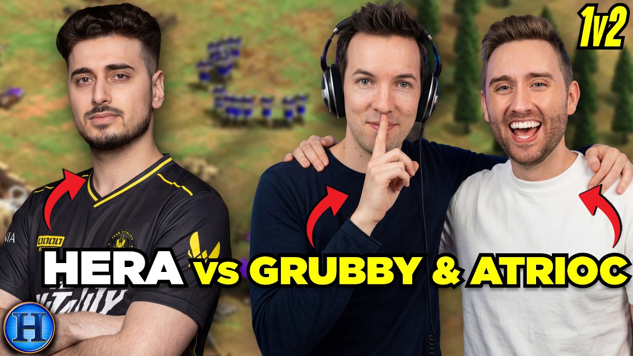 Hera vs Grubby & Atrioc in Age of Empires 2