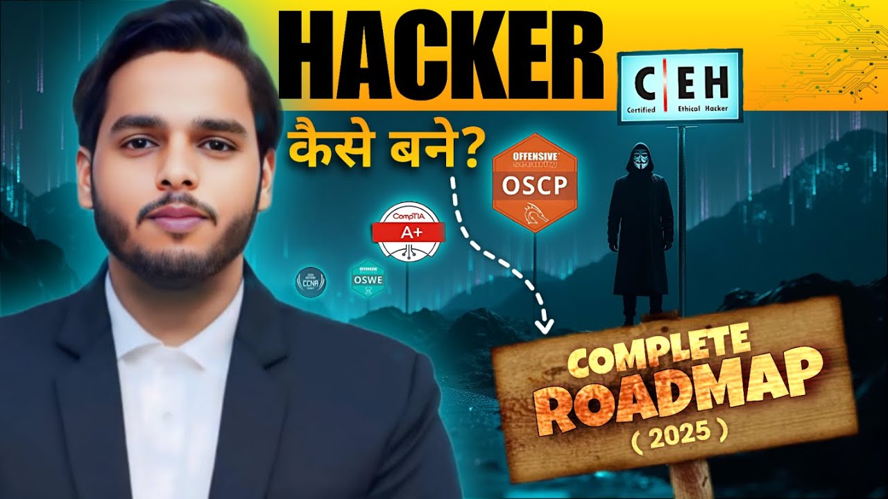 Complete Cybersecurity Roadmap 2025 – Zero to Hero Ethical Hacking Mastery in Hindi 🔥💻