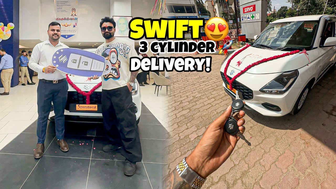 Taking Delivery 😍OF My Brand New Maruti Suzuki Swift 3 Cylinder 🚀 Birthday Surprise 🎁 
