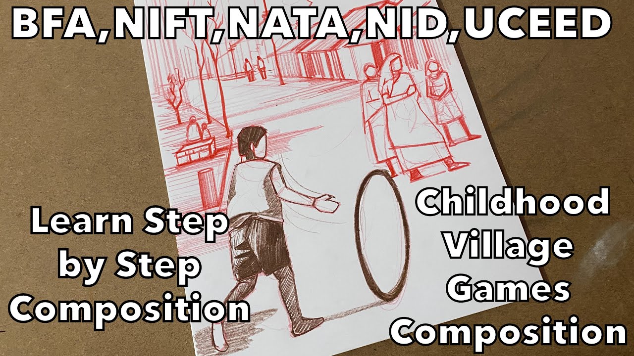 Childhood Village Games Composition || Step by Step || Real-Time Video || Artist Deepkaran