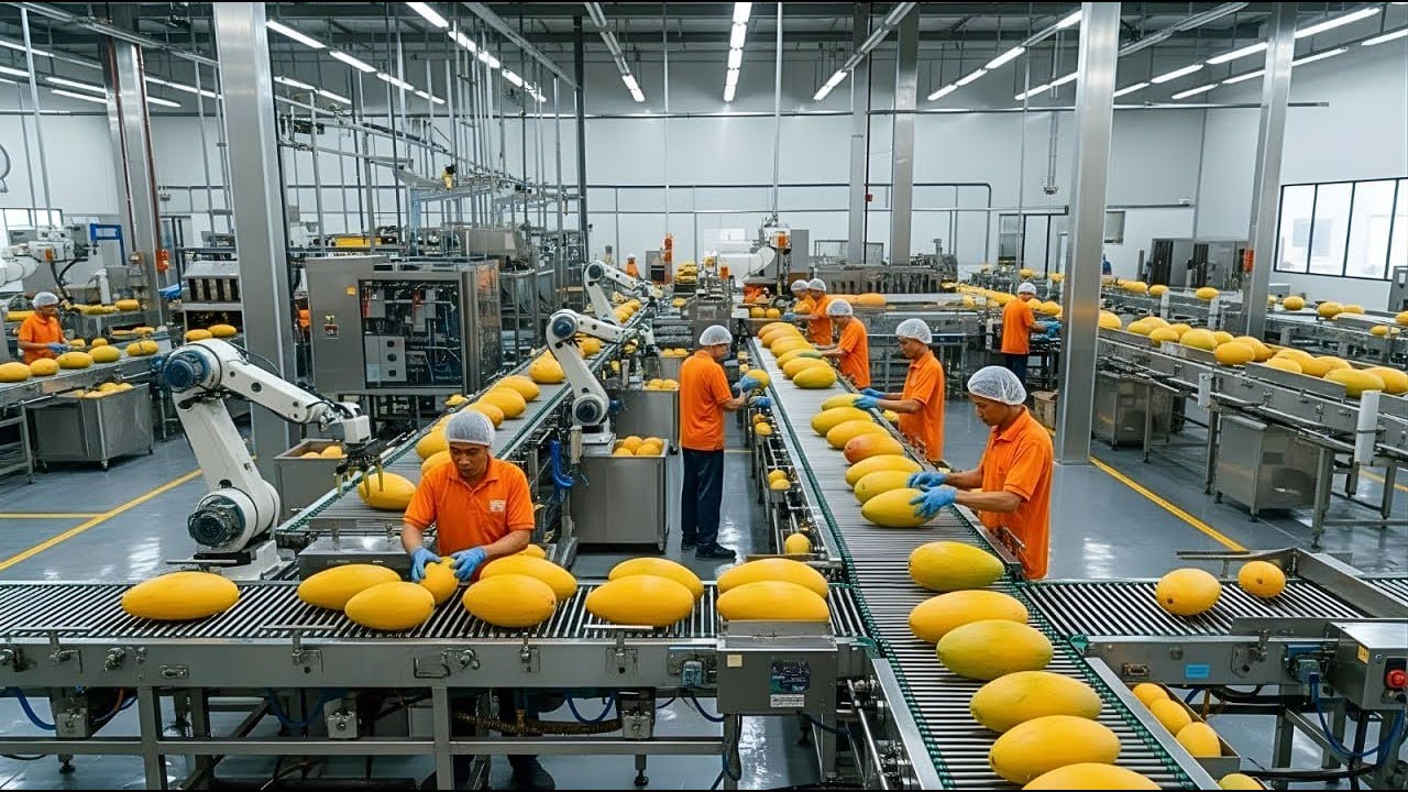 Inside a Mango Processing Plant: From Fresh Harvest to Dried Mango Sheets (Full Process)
