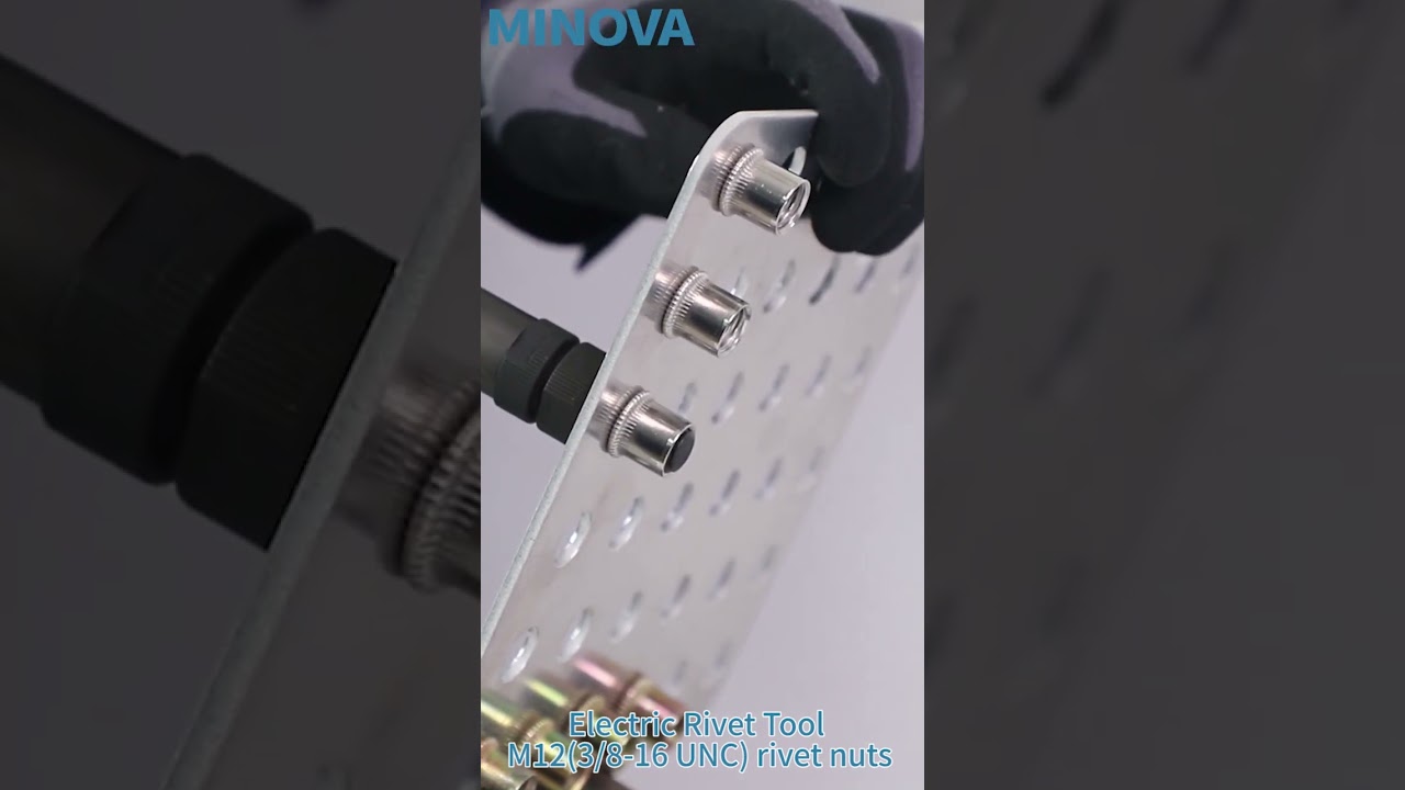 MINOVA Electric Rivet Tool M12(3/8-16 UNC) rivet nuts&nbsp;#rivet&nbsp;#relaxing&nbsp;#asmr&nbsp;#tools