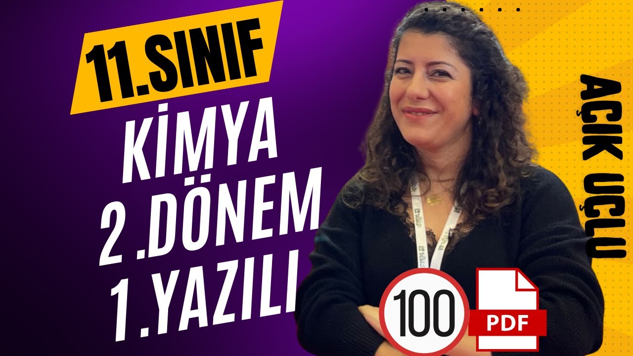 11.Sınıf Kimya | 2.Dönem 1.Yazılı Soruları | SIFIRDAN 100 AL