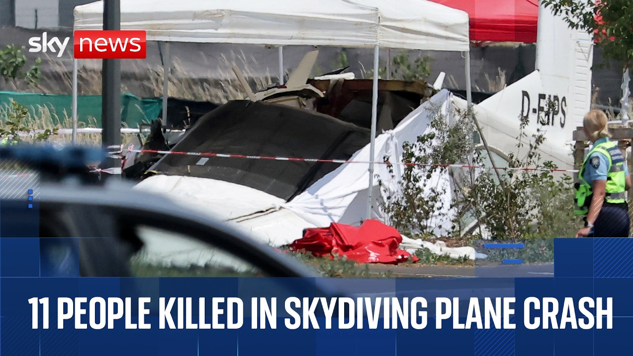 At least 11 people killed in skydiving plane crash in France