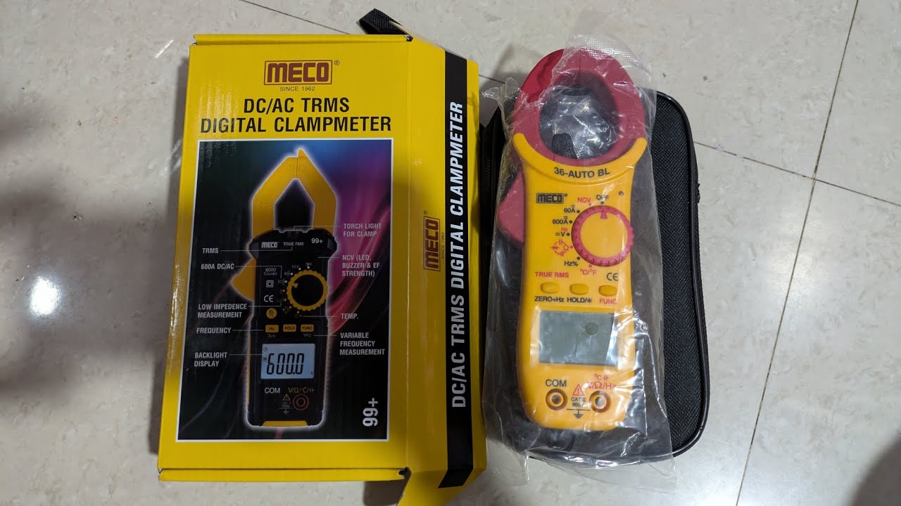 Meco 36 auto bl dc clamp meter unboxing