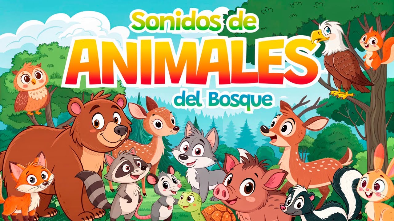 🐻 Sonidos de Animales del Bosque 🦊 Juego Educativo y Adivinanzas para Niños con Sonidos Reales 🦝