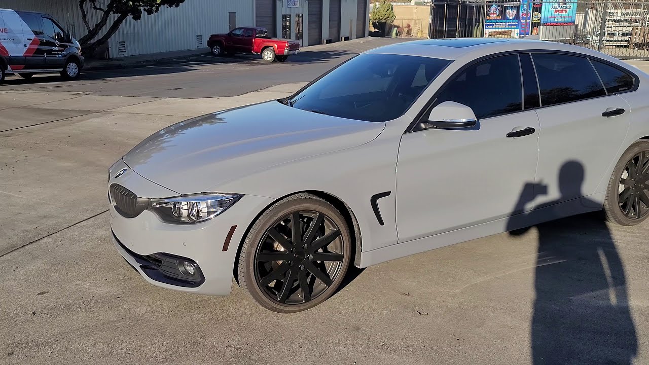BMW 440i wrapped in Gloss Rock Grey