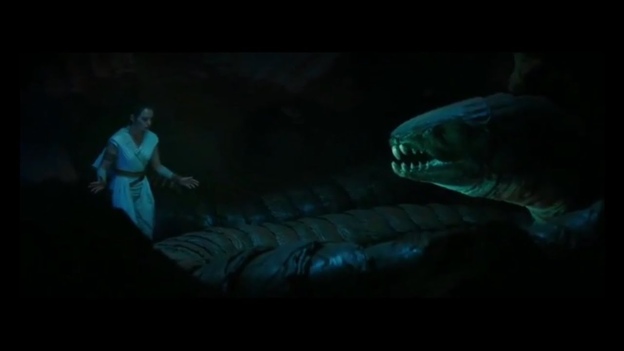 Rey uses Force heal to Cave Monster (STAR WARS The Rise of Skywalker)