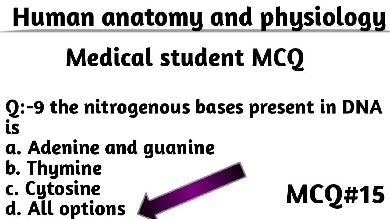 MCQ#15 Human anatomy and physiology MCQ , SGPGI MLT exam and other medical staff MCQ #yashpathology